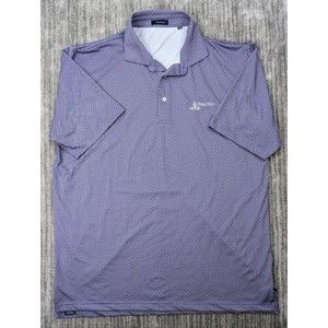Turtleson Polo Shirt Mens XL Geometric Short Sleeve Golf Performance Stretch